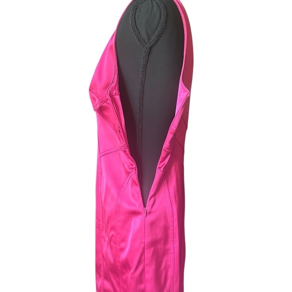 David Meister Pink Sheath Mini Dress V-Neck Sleeveless - Picture 5 of 6